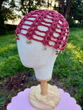 Red Charm Me Lace Beanie