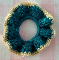 Shimmery Blue Scrunchie