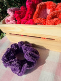 Purple Fluffy Scrunchie