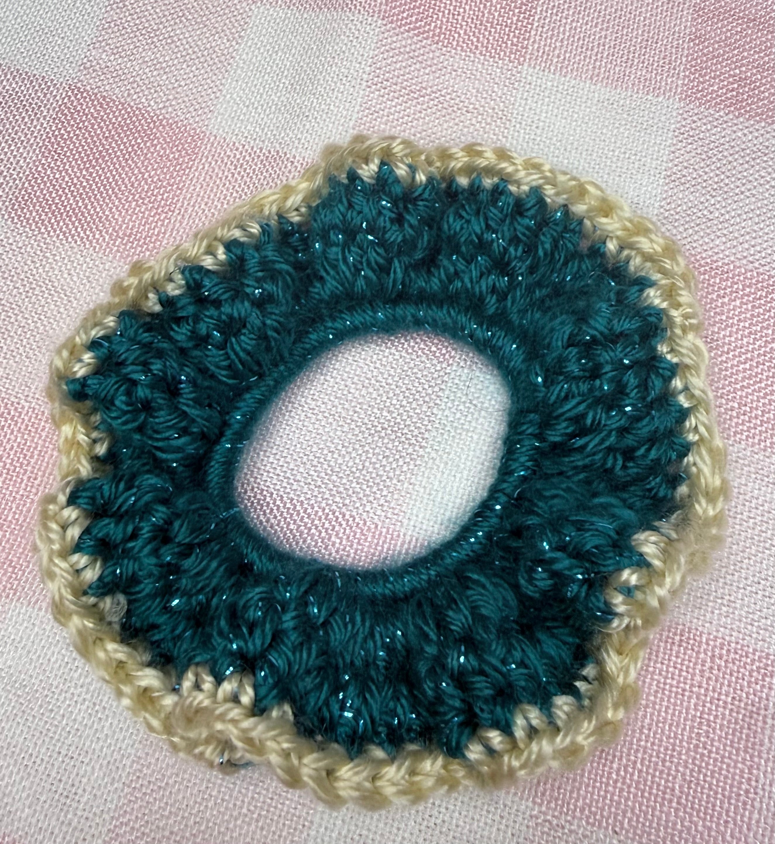 Shimmery Blue Scrunchie