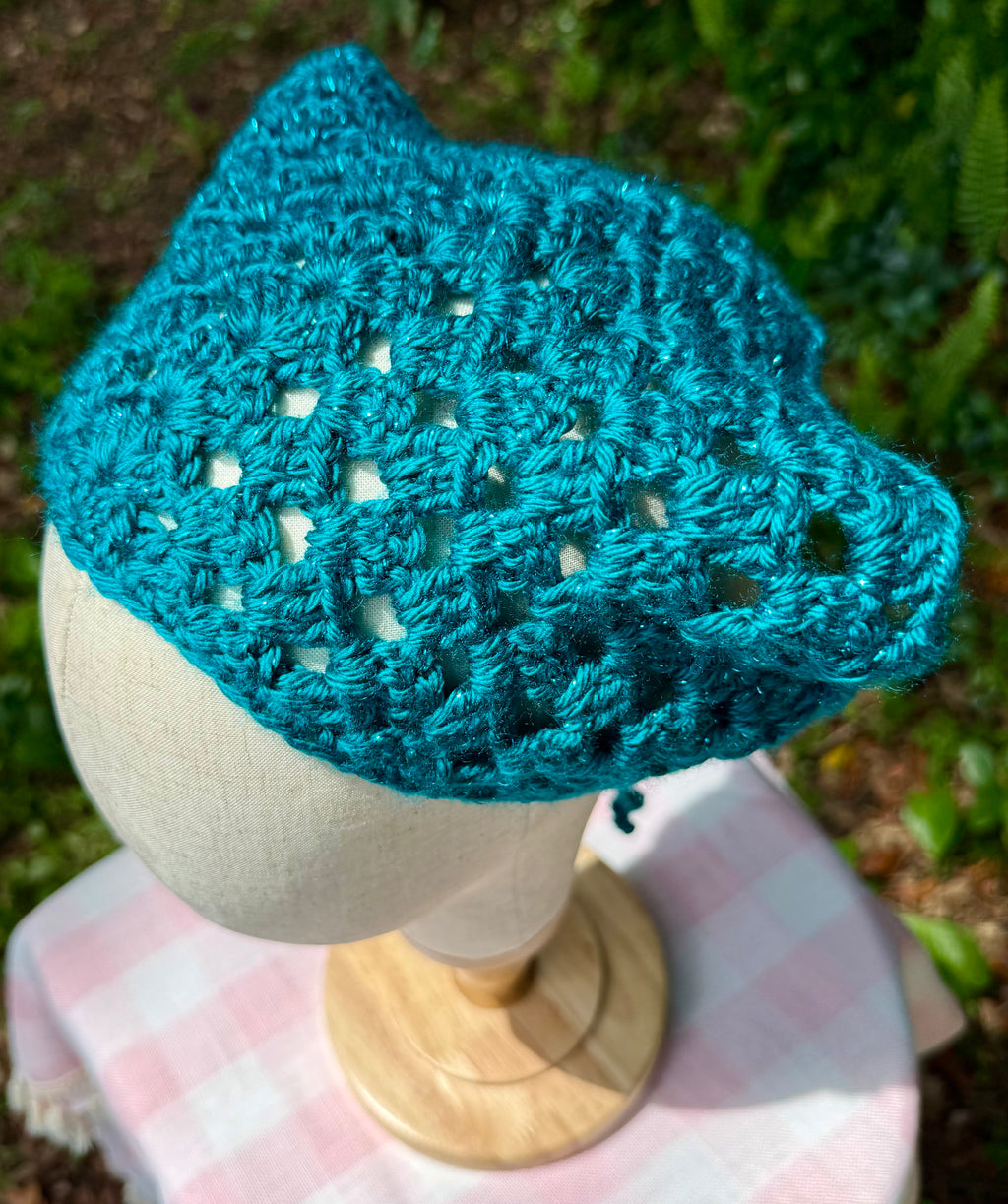 Shimmery Teal Bandana