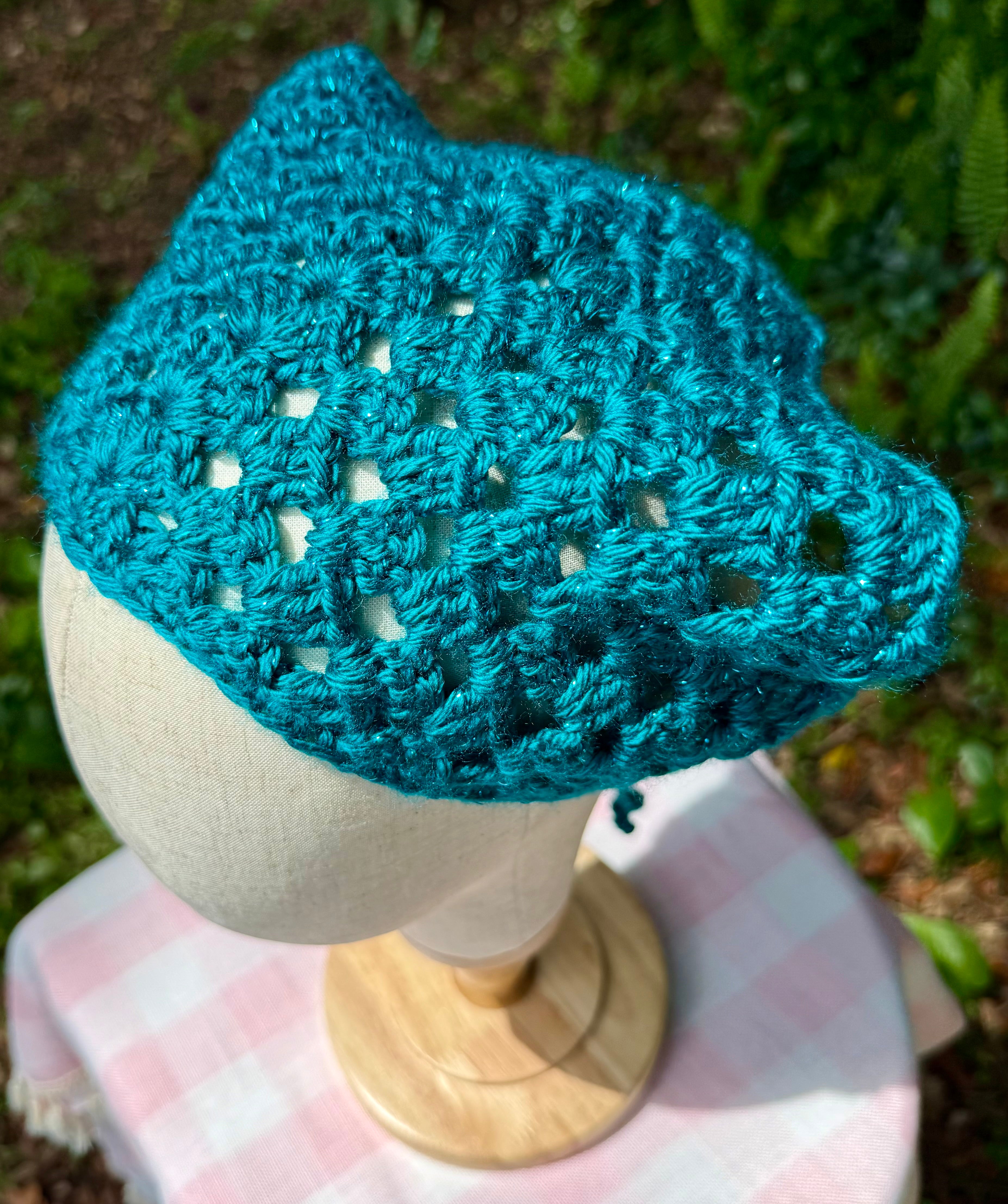 Shimmery Teal Bandana