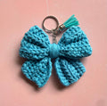 Blue Bow Keychain