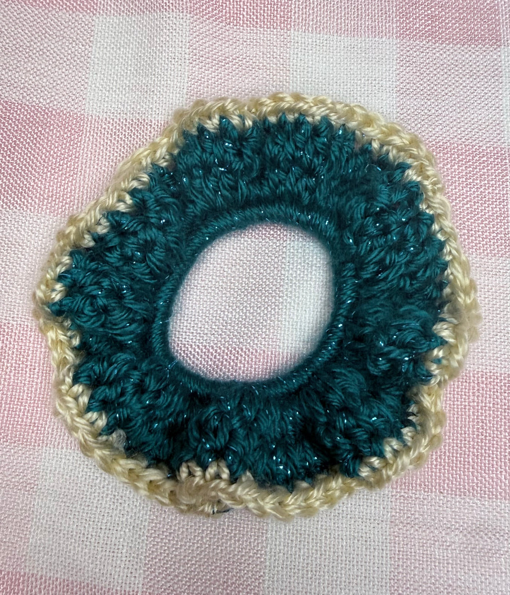 Shimmery Blue Scrunchie