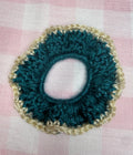 Shimmery Blue Scrunchie