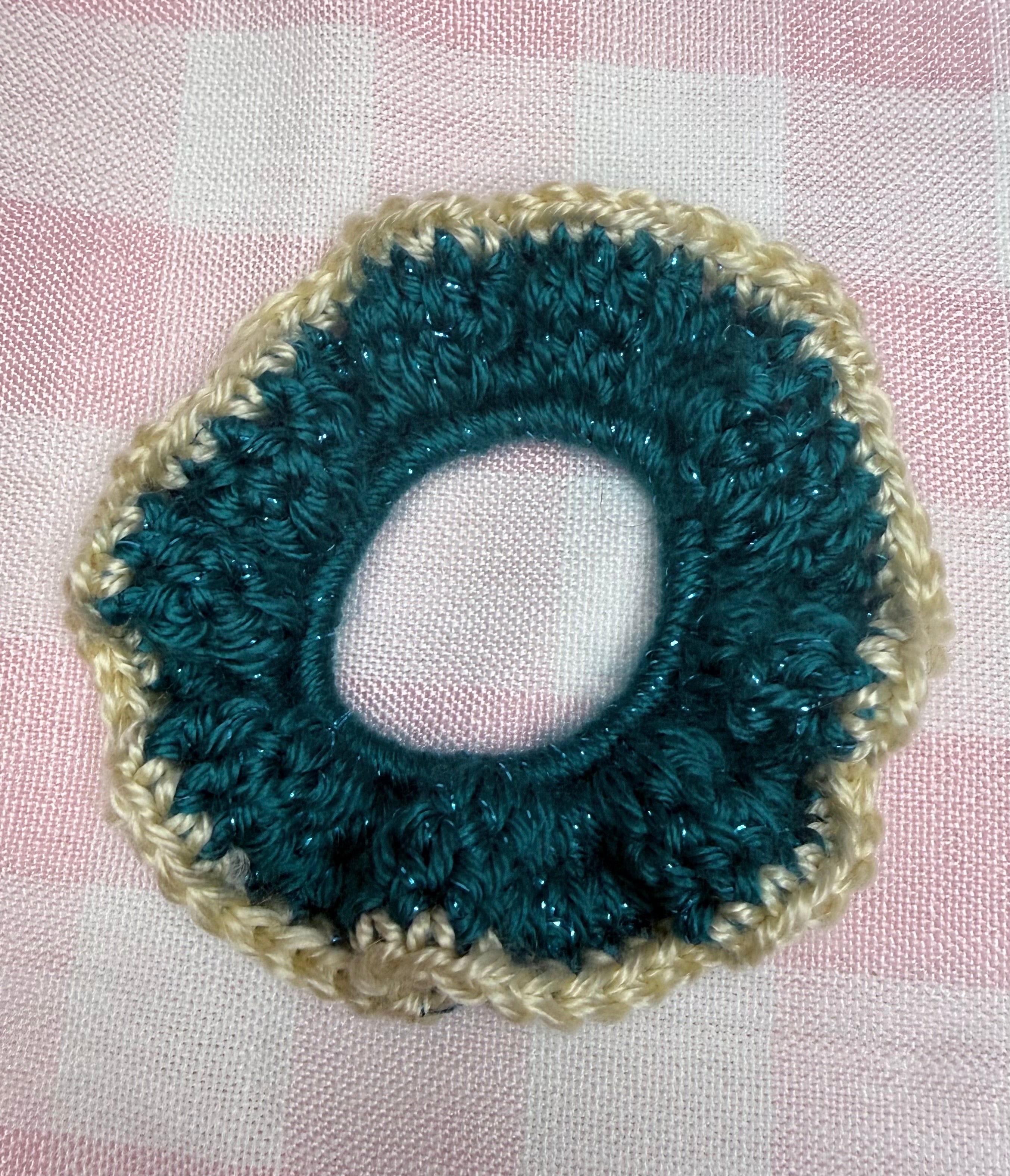 Shimmery Blue Scrunchie