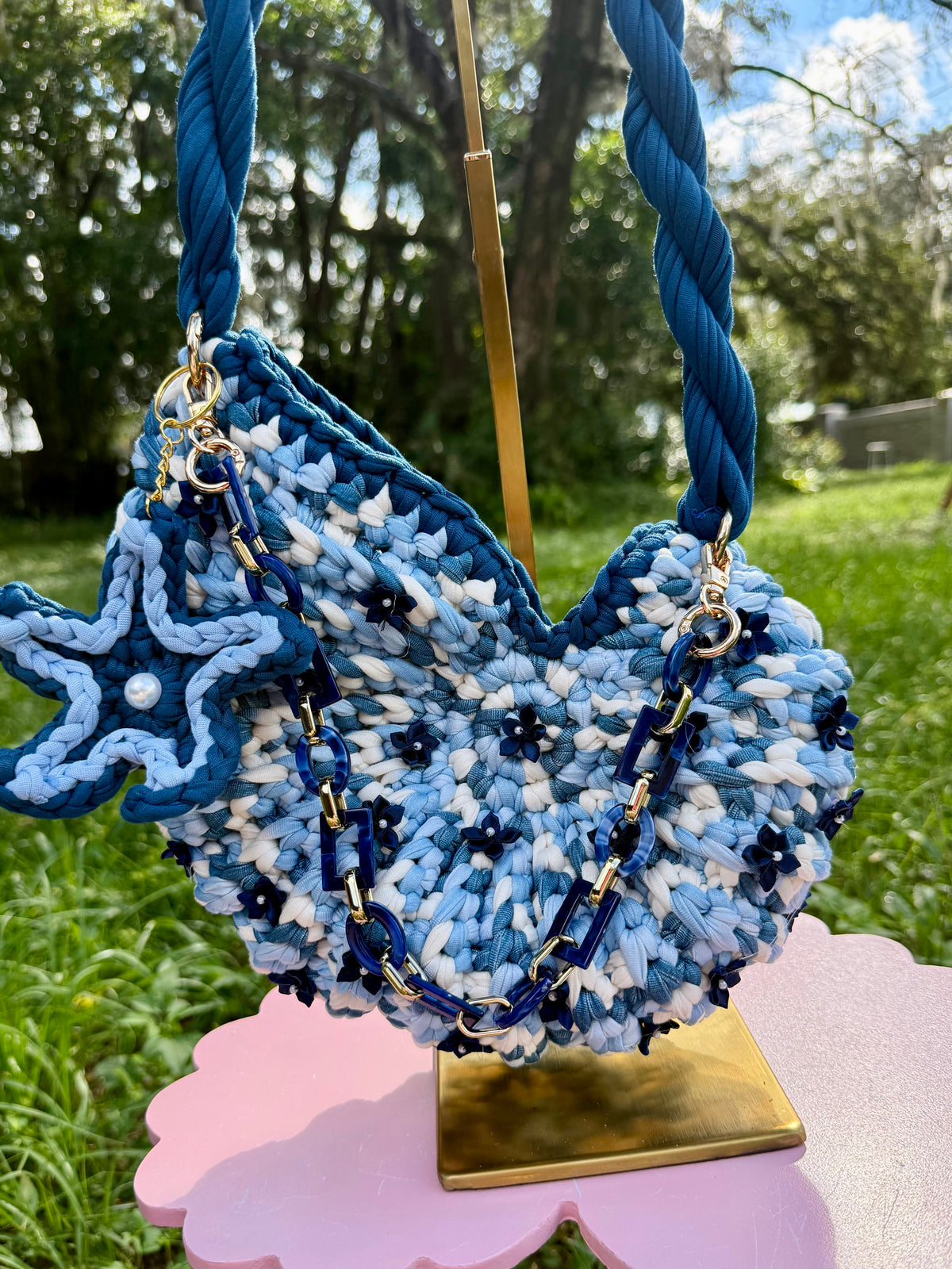 Blue Shell Bag