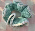 Chunky Blue Scrunchie