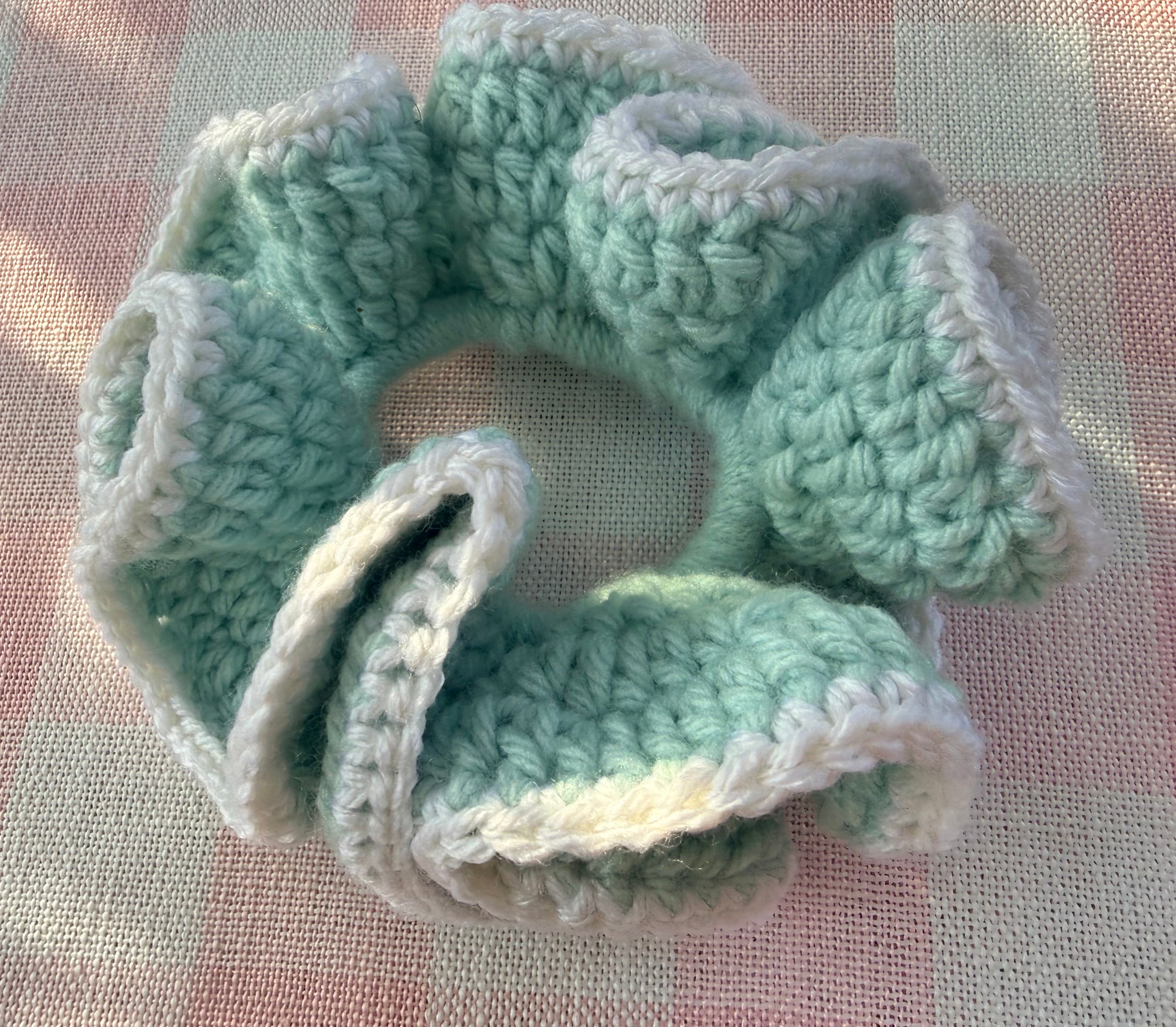 Chunky Blue Scrunchie