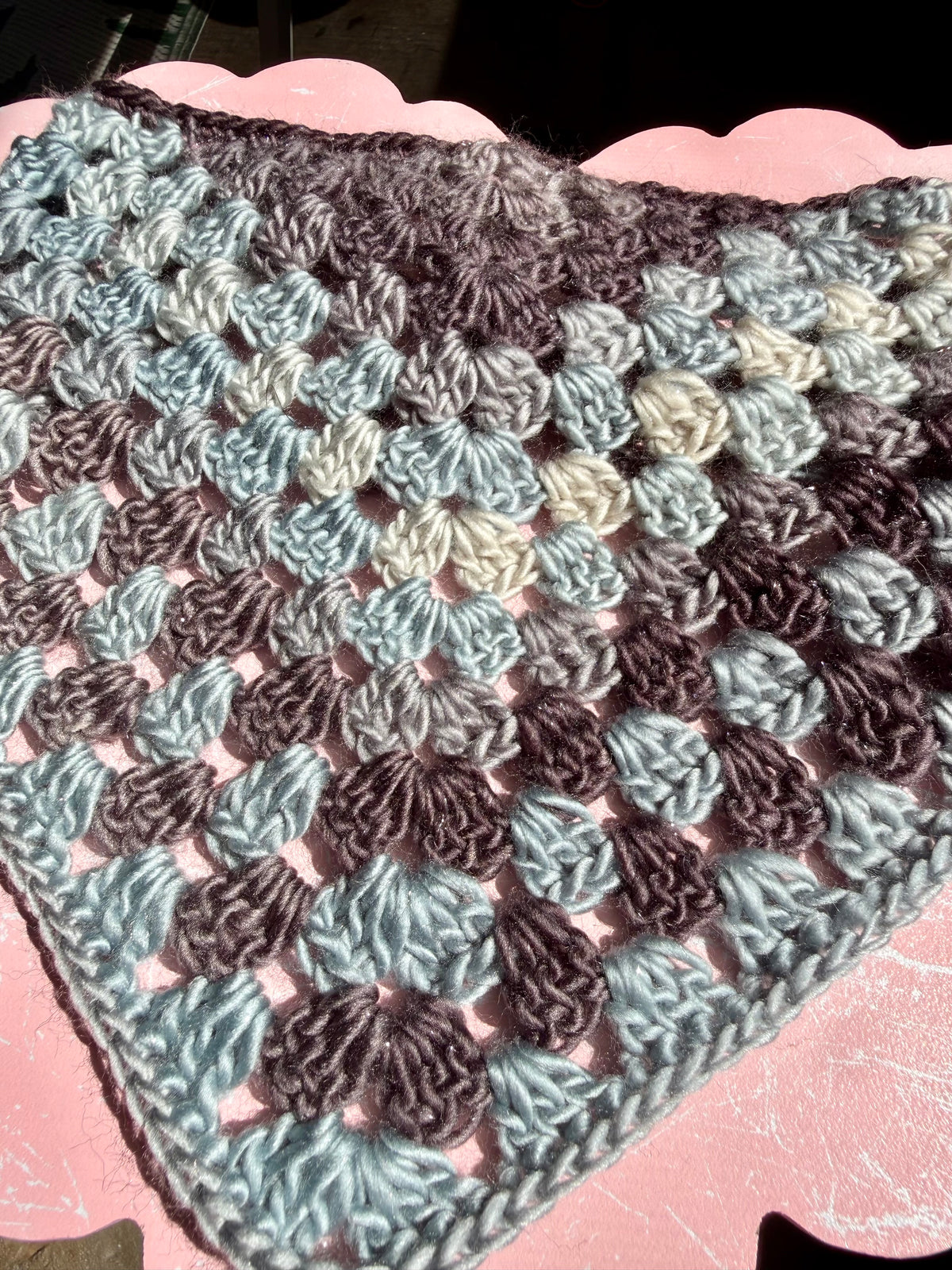 Grey/Blue Granny Bandana
