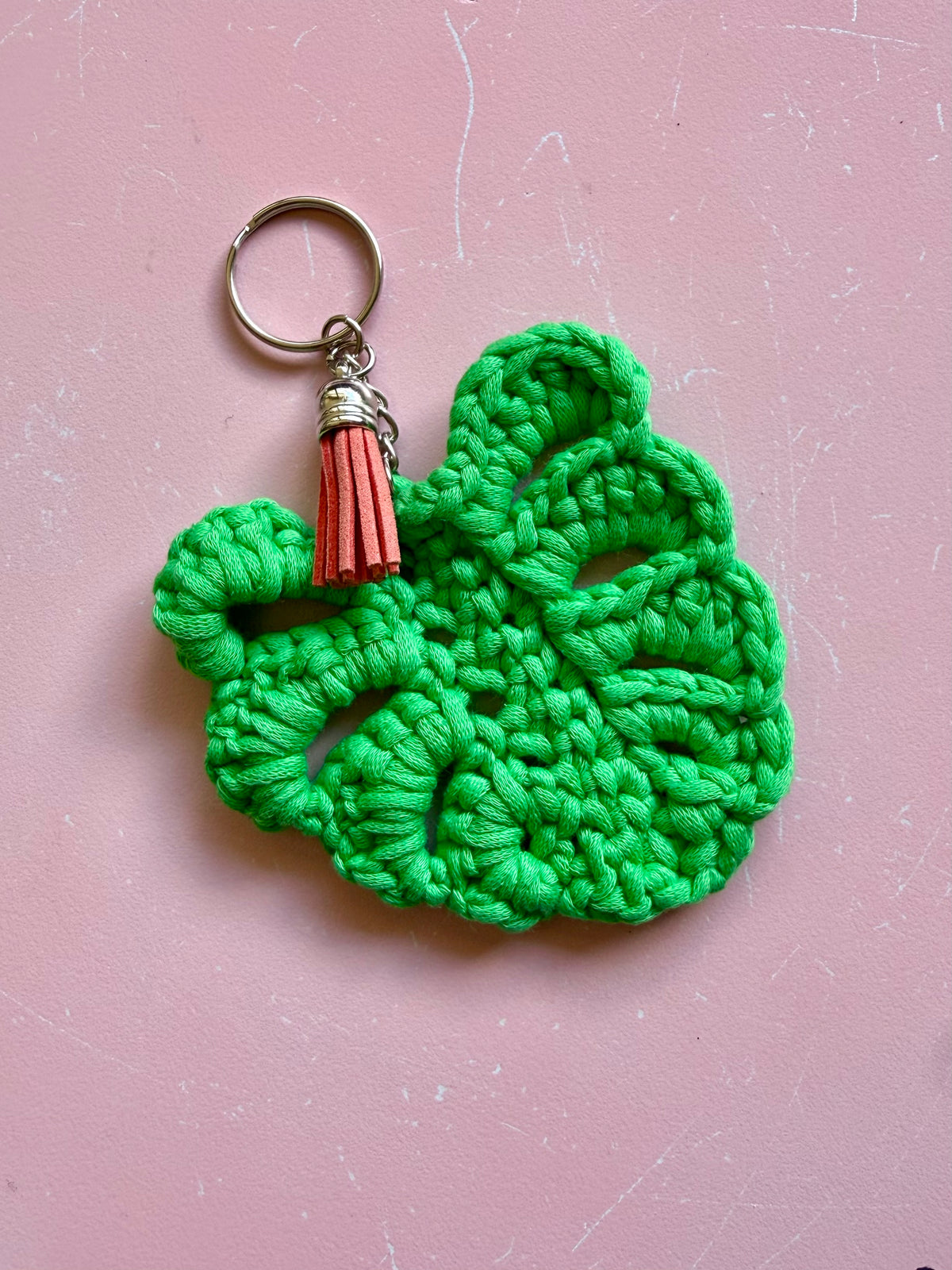 Monstera Leaf Keychain