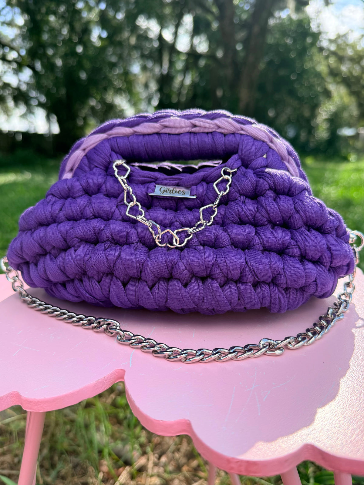 Purple Heart Mini Kiss Lock