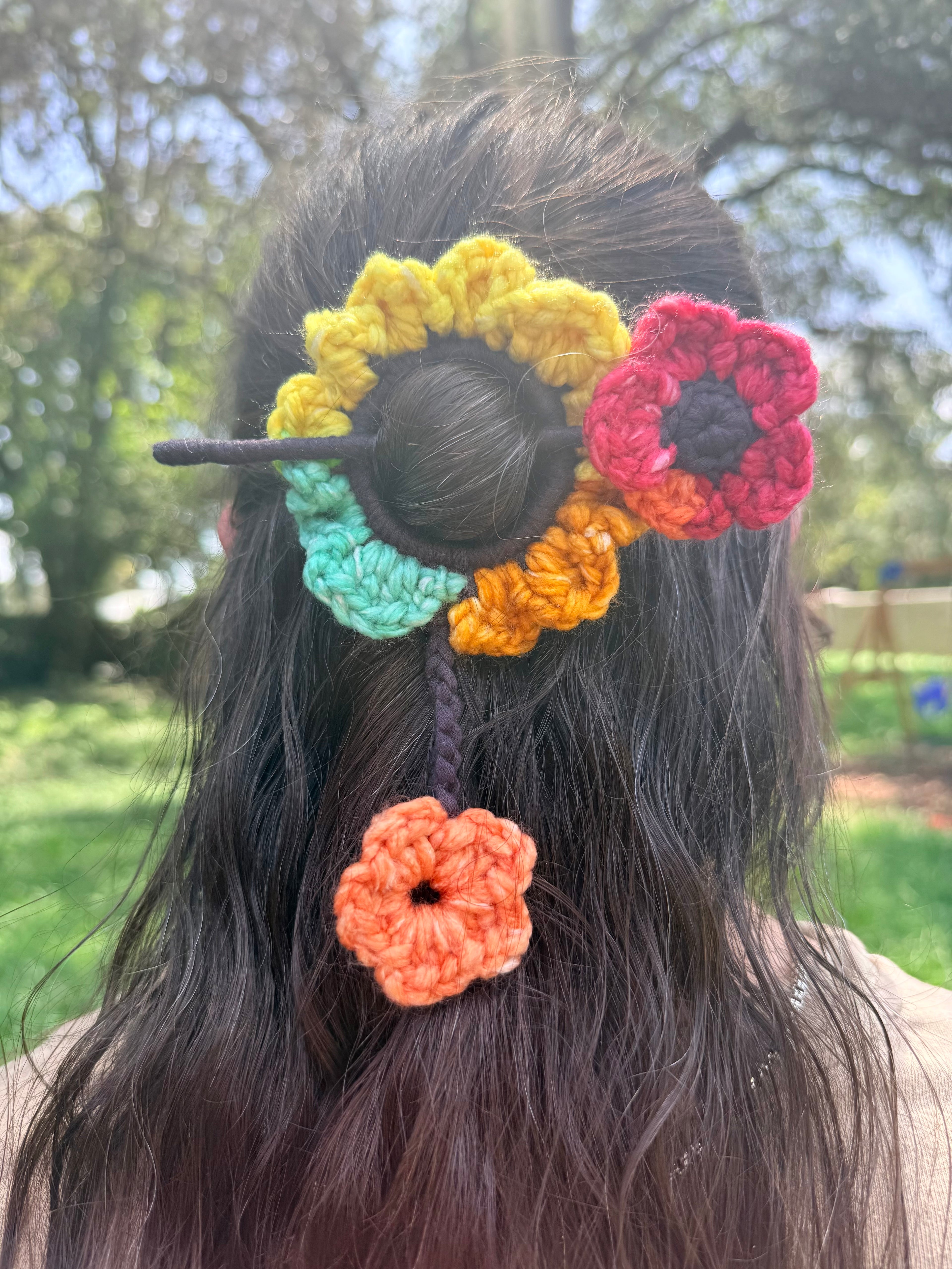 Floral Hair Bun Pin