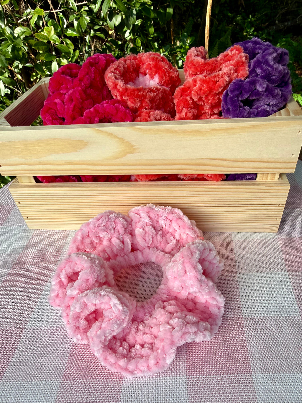 Pink Fluffy Scrunchie