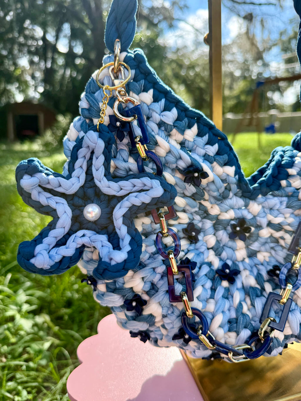 Blue Shell Bag