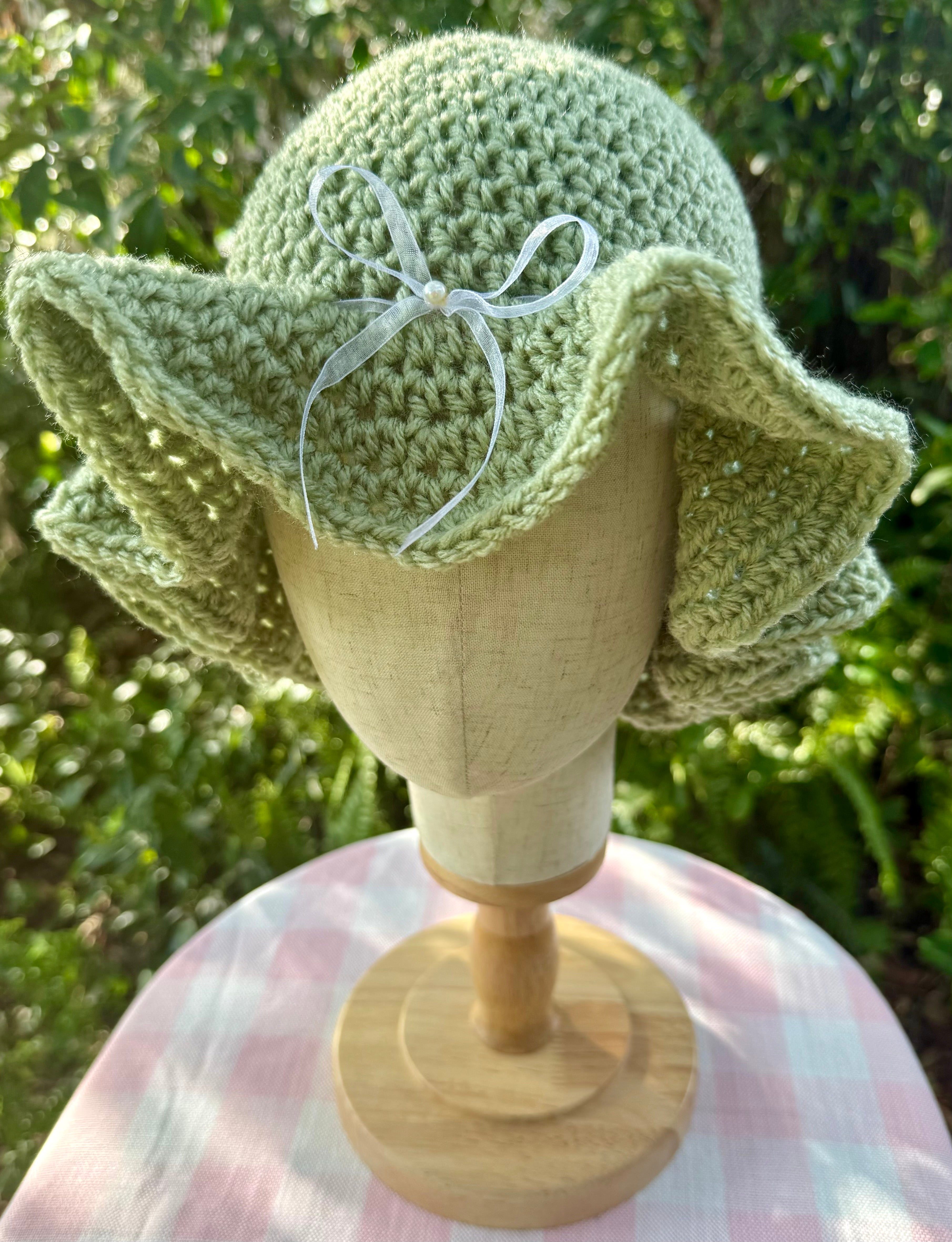 Sage Ruffle Hat