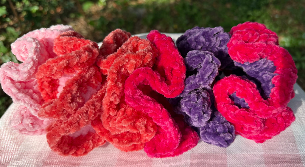 Pink Fluffy Scrunchie