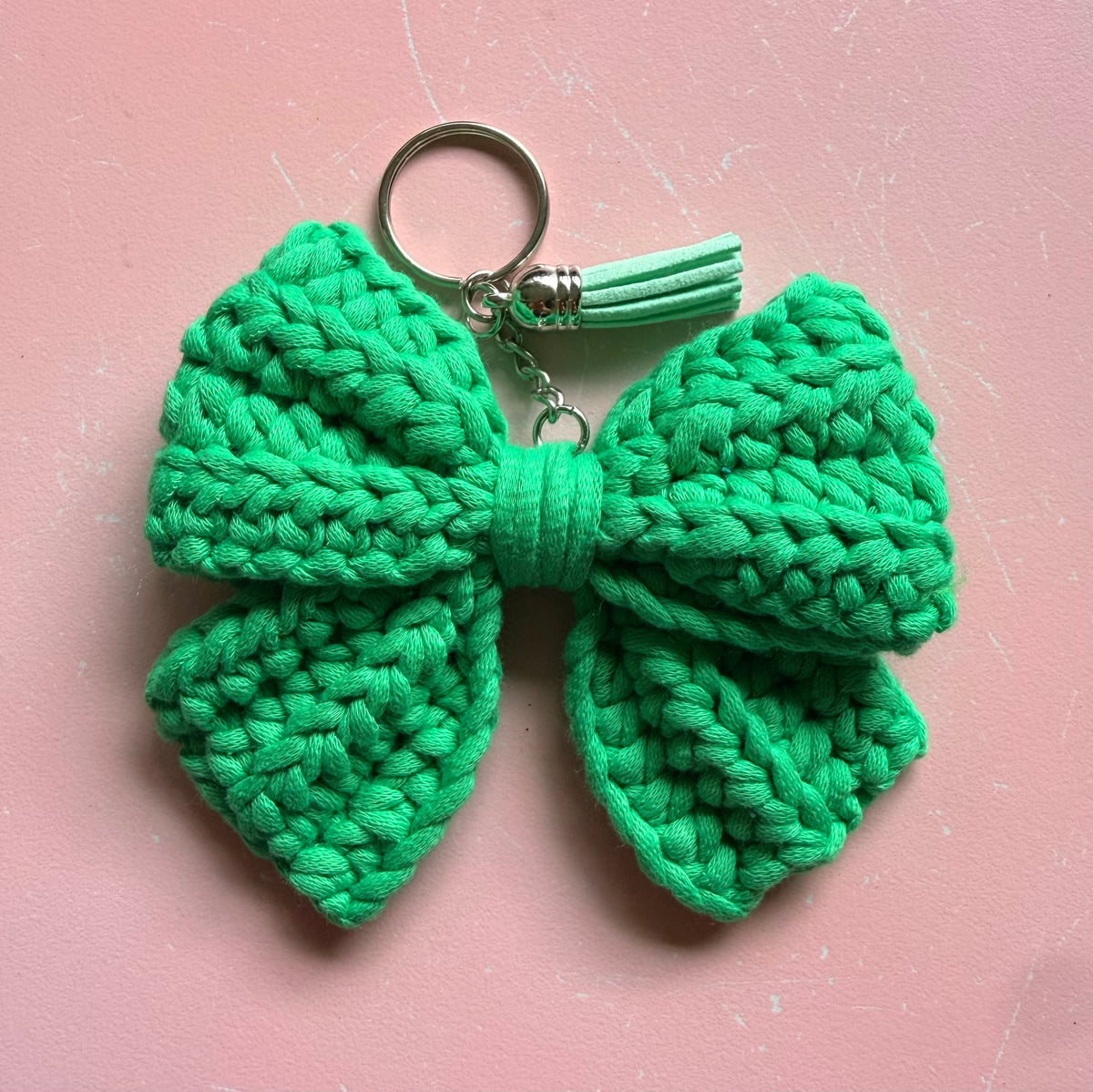 Green Bow Keychain
