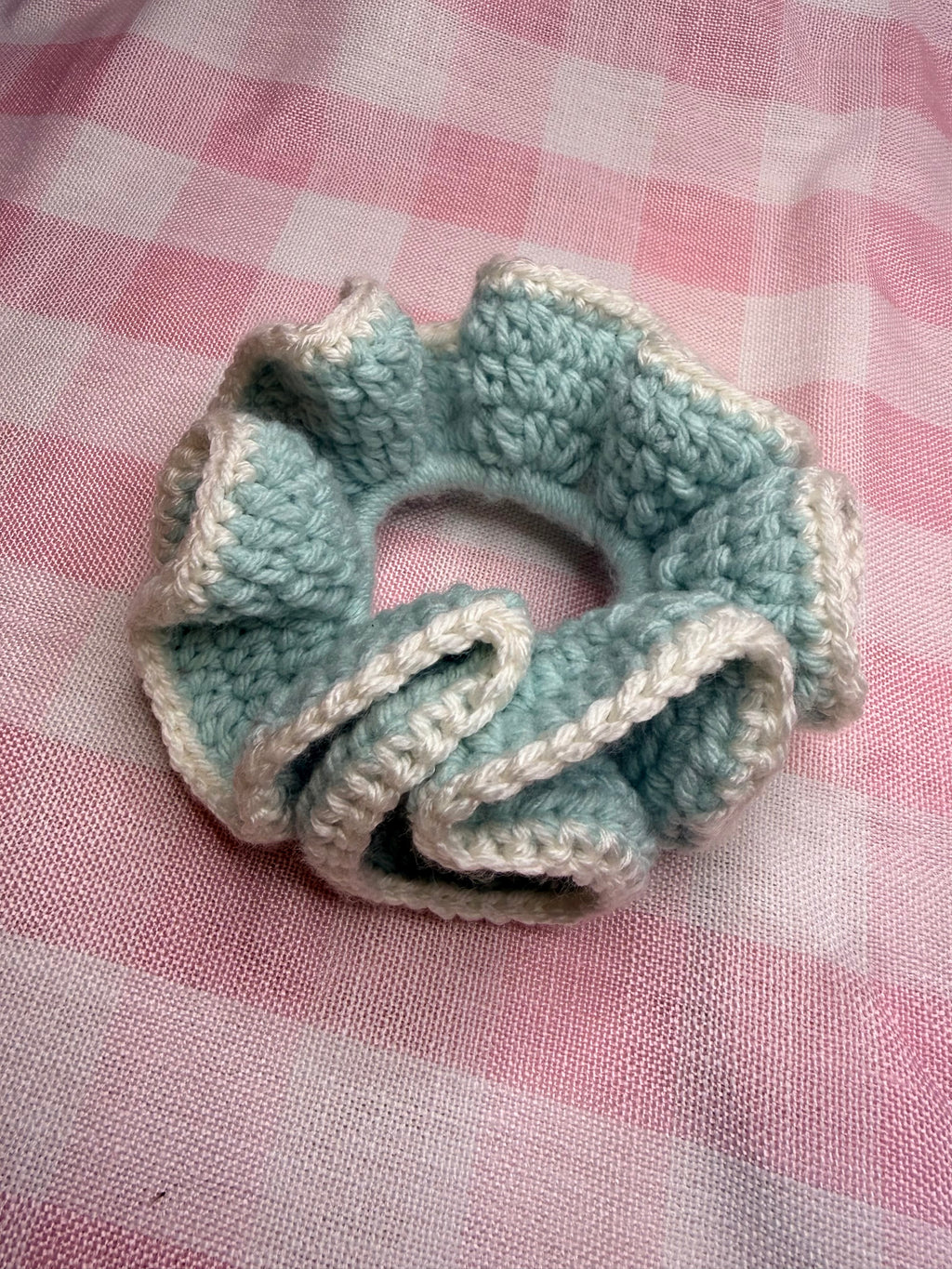 Chunky Blue Scrunchie