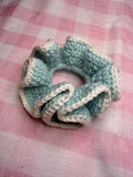 Chunky Blue Scrunchie